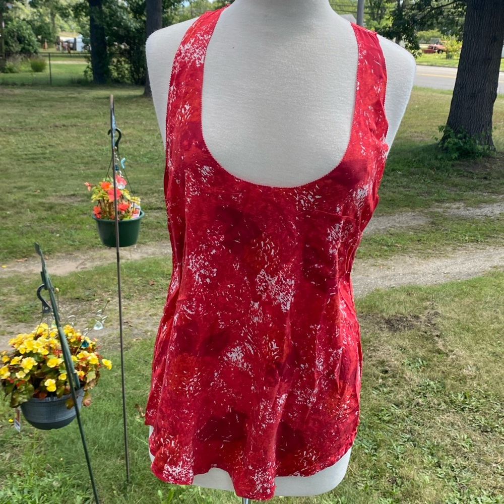 Silky racer-back tank top